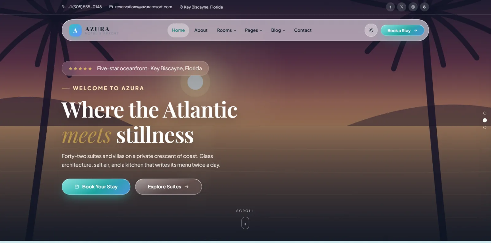 AZURA — Hotel & Resort HTML5 Template